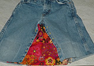 Patchwork Jean Skirt