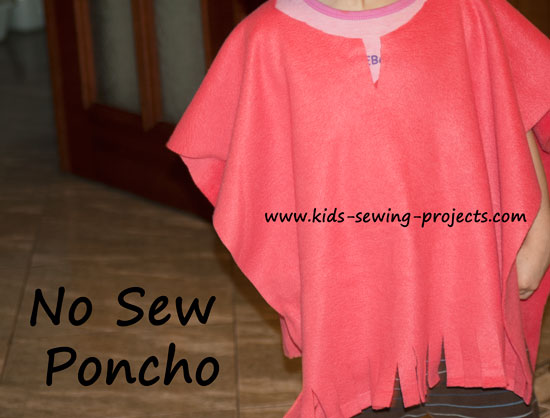 No Sew Fleece Poncho