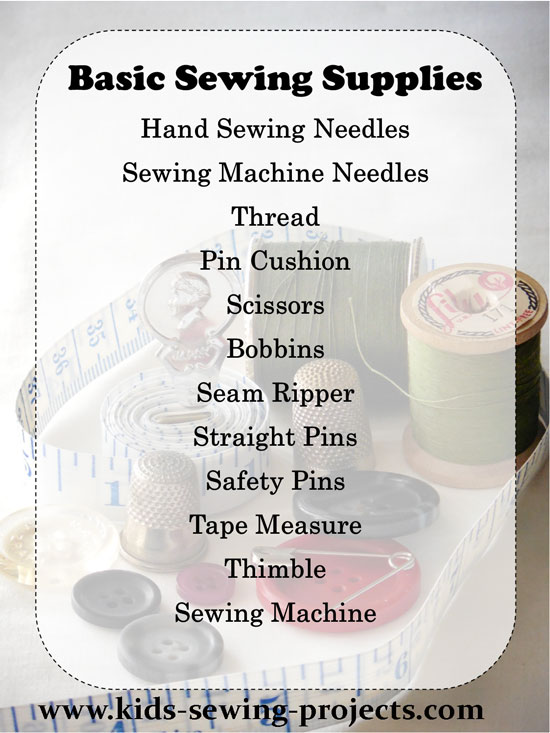 Basic sewing supplies.